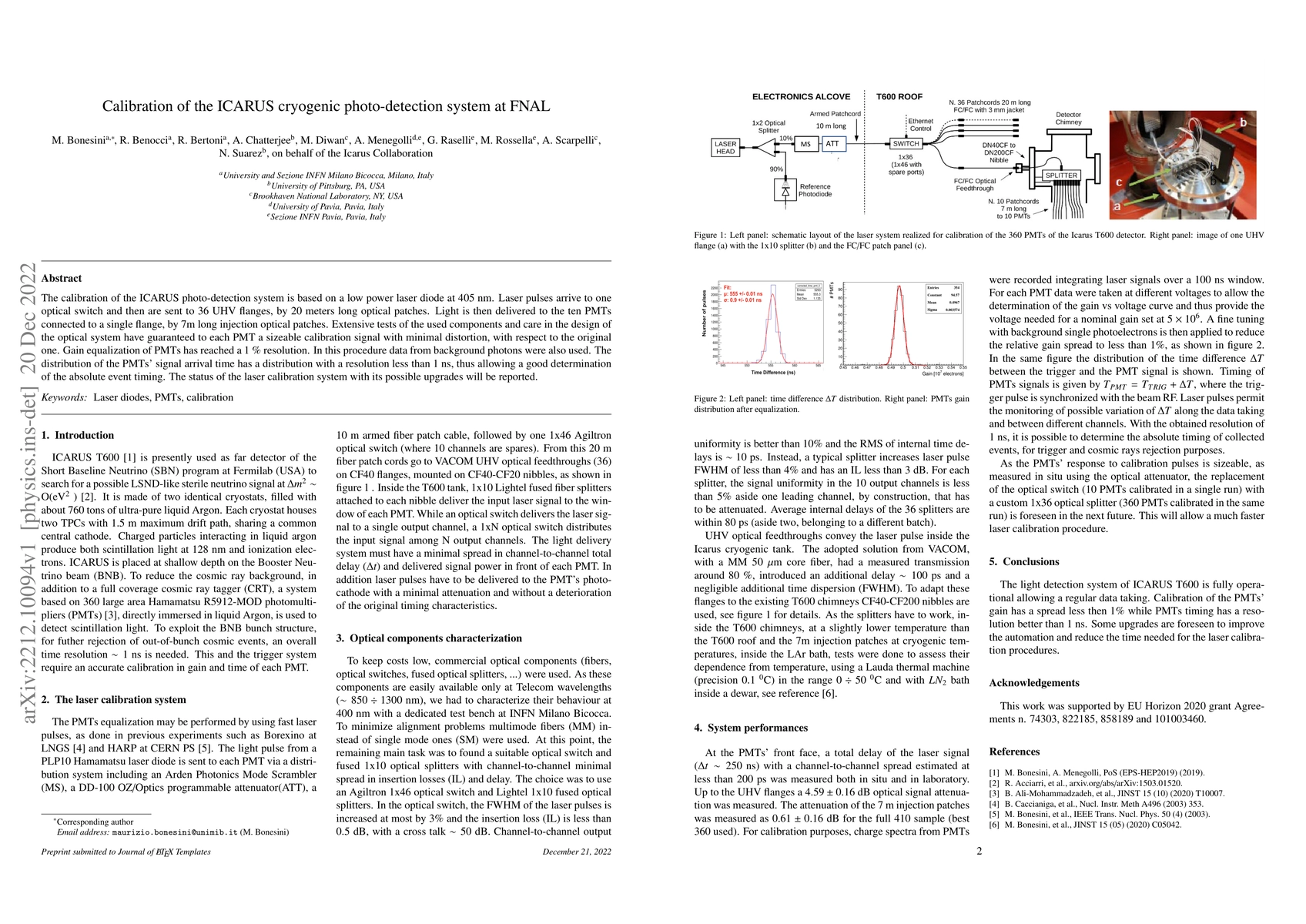 Thumbnail for Calibration of the ICARUS cryogenic photo-detection system at FNAL