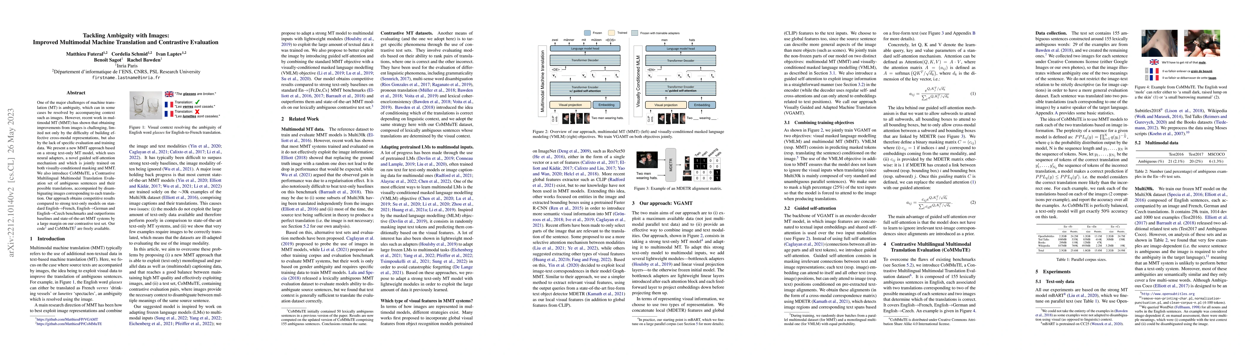 Thumbnail for Tackling Ambiguity with Images: Improved Multimodal Machine Translation
  and Contrastive Evaluation