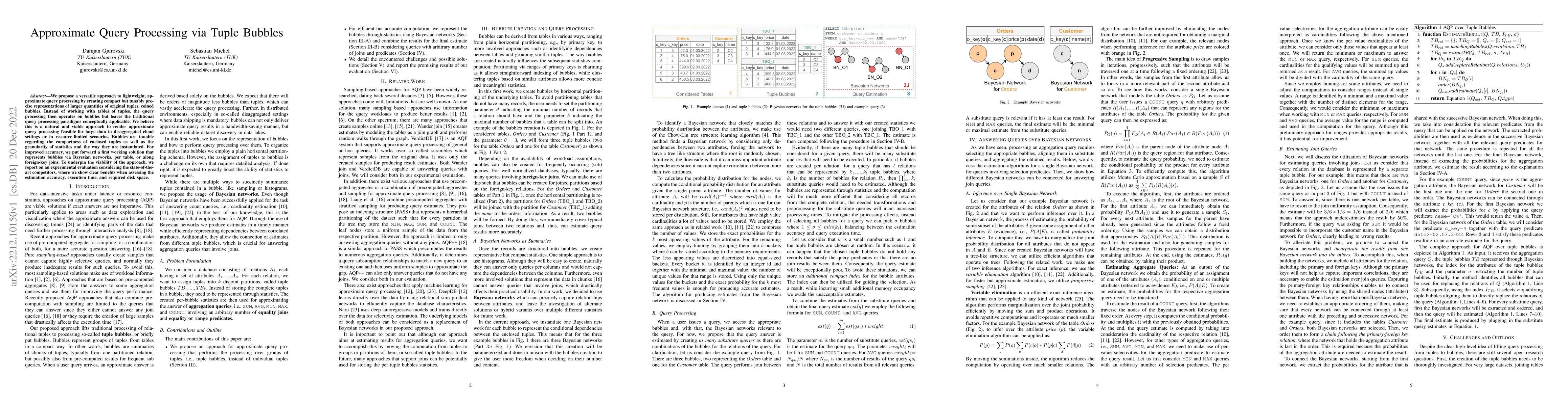 Thumbnail for Approximate Query Processing via Tuple Bubbles