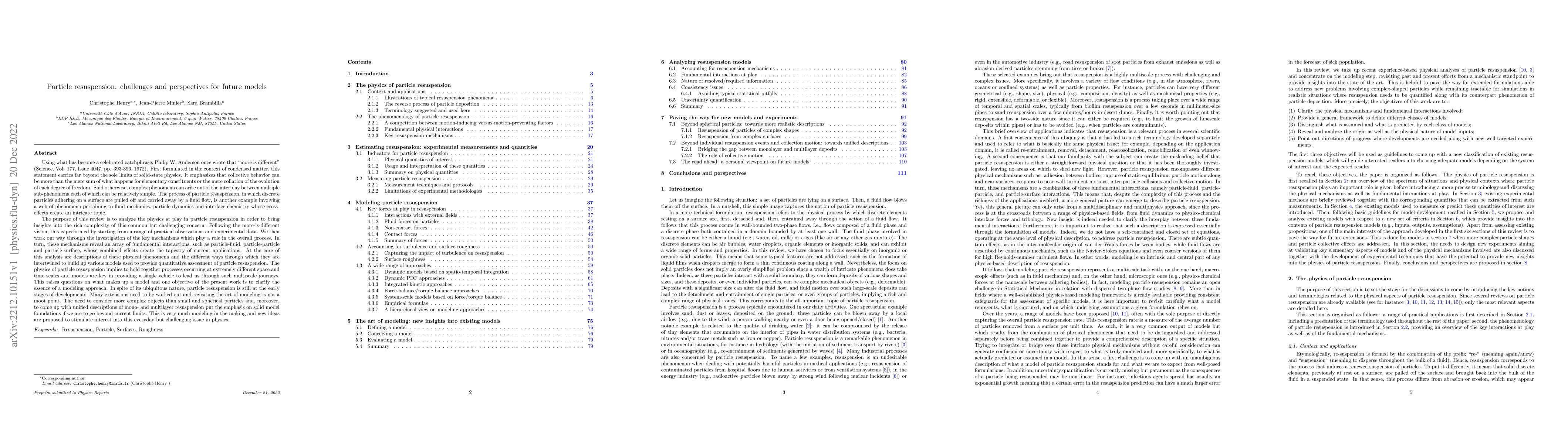 Thumbnail for Particle resuspension: challenges and perspectives for future models