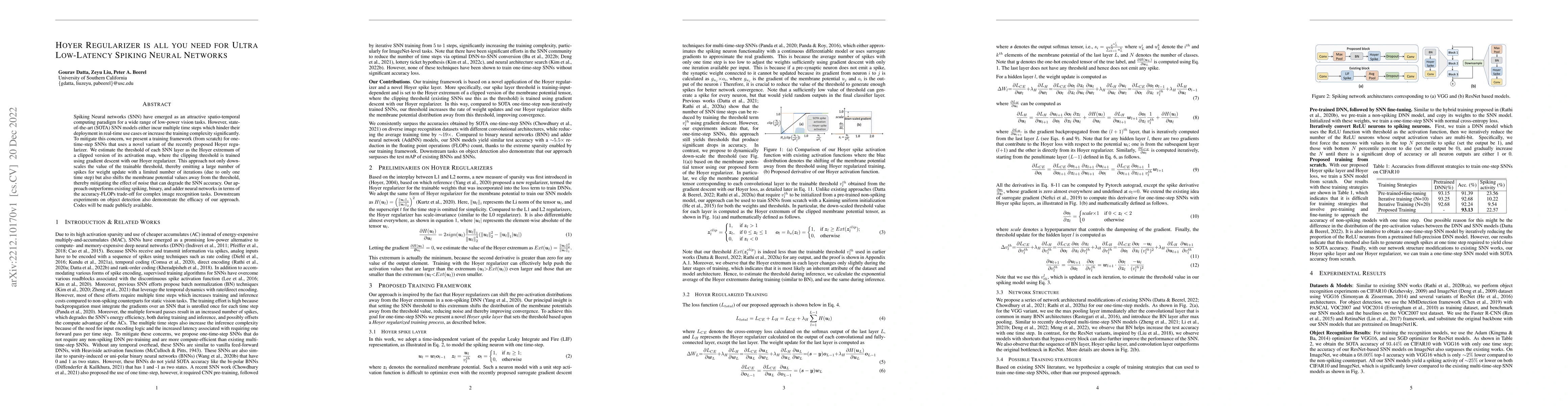 Thumbnail for Hoyer regularizer is all you need for ultra low-latency spiking neural
  networks