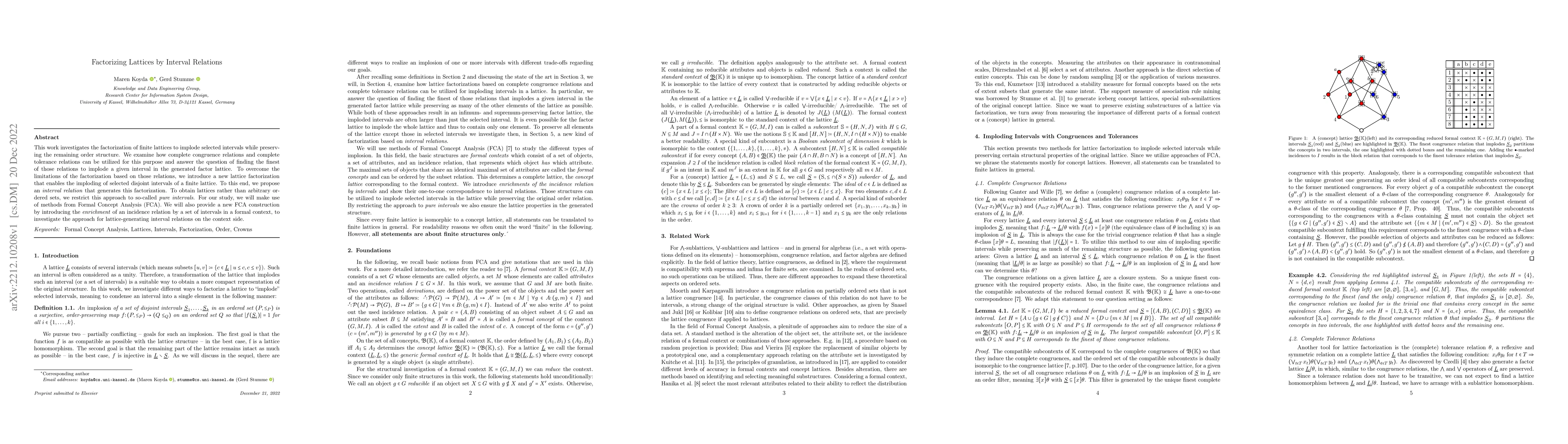 Thumbnail for Factorizing Lattices by Interval Relations