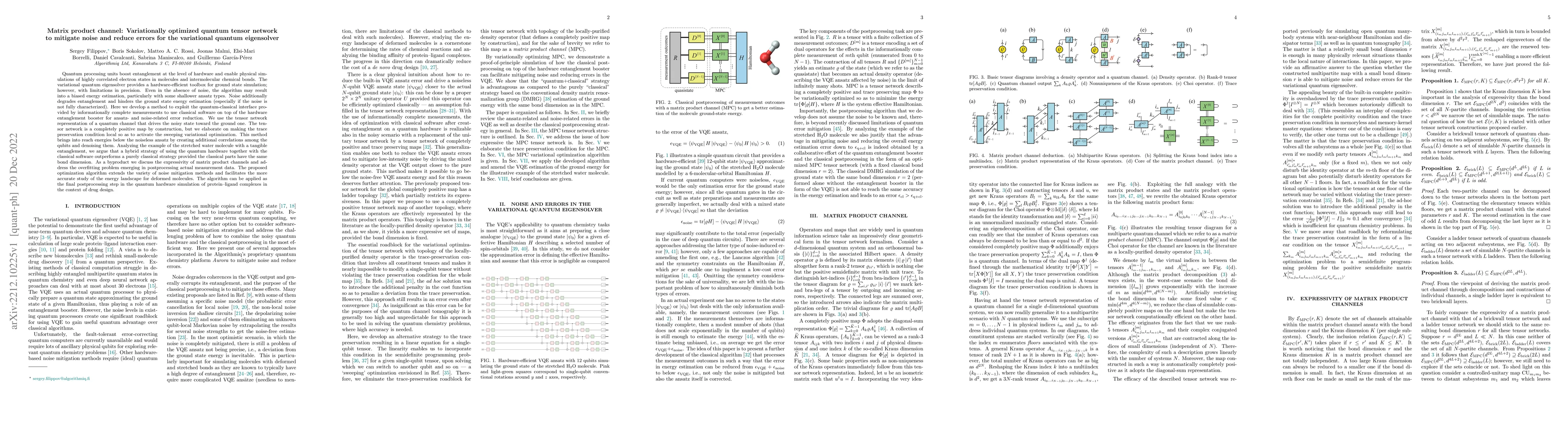Thumbnail for Matrix product channel: Variationally optimized quantum tensor network
  to mitigate noise and reduce errors for the variational quantum eigensolver