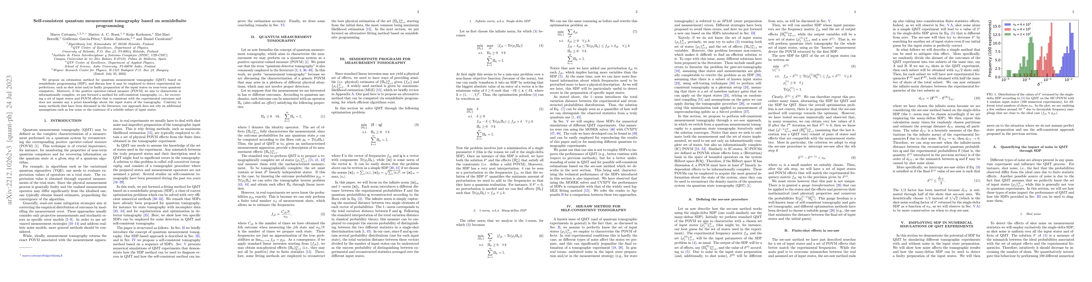 Thumbnail for Self-consistent quantum measurement tomography based on semidefinite
  programming