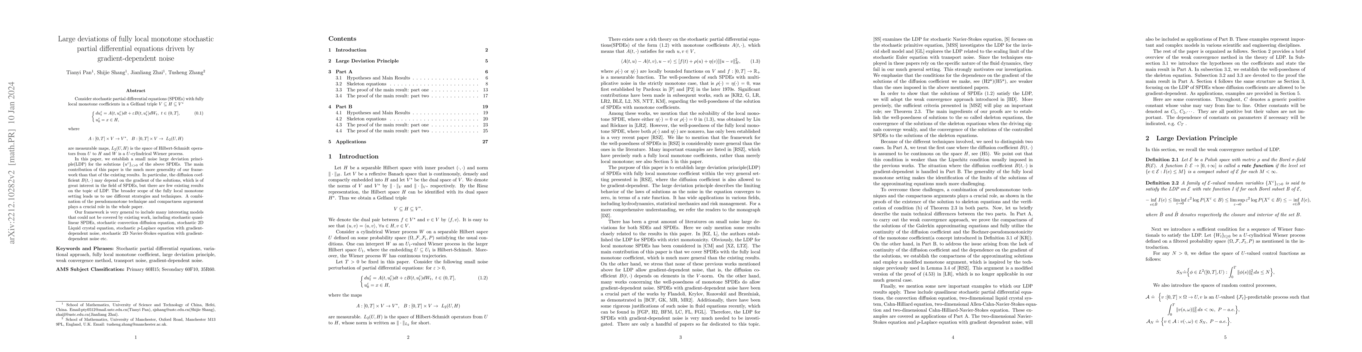 Thumbnail for Large deviations of fully local monotone stochastic partial differential
  equations driven by gradient-dependent noise