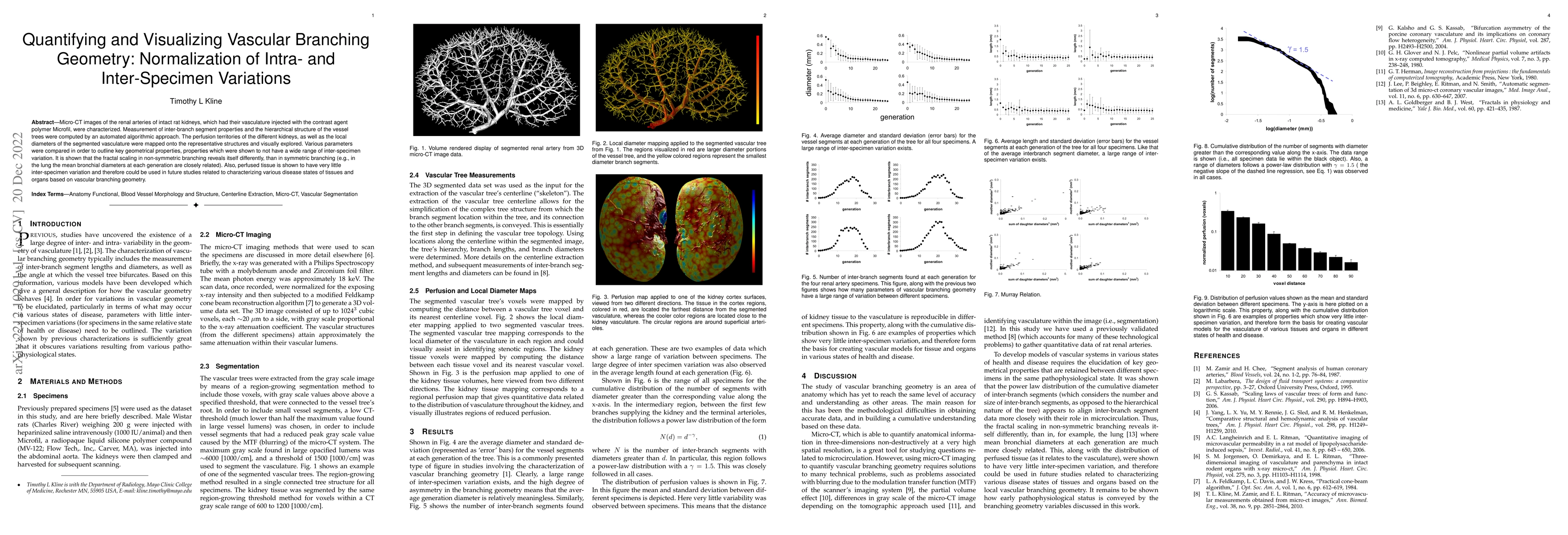 Thumbnail for Quantifying and Visualizing Vascular Branching Geometry with Micro-CT:
  Normalization of Intra- and Inter-Specimen Variations