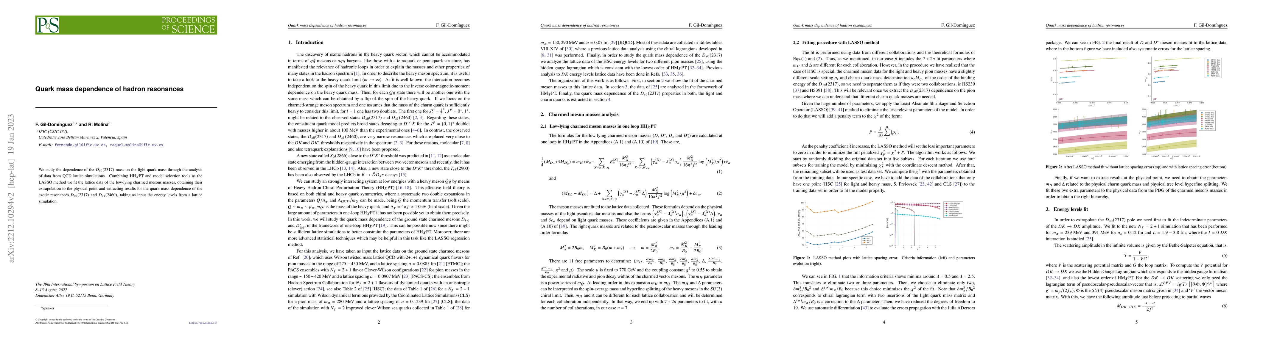 Thumbnail for Quark mass dependence of hadron resonances