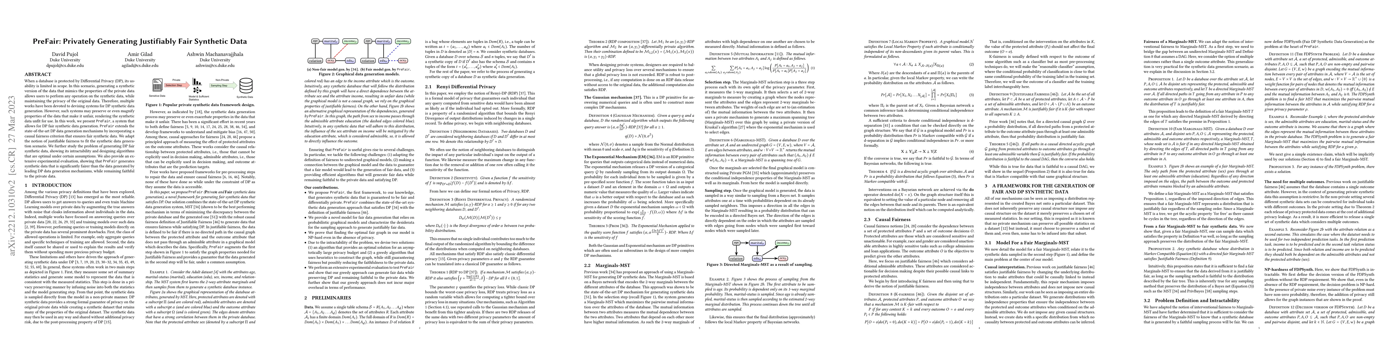 Thumbnail for PreFair: Privately Generating Justifiably Fair Synthetic Data
