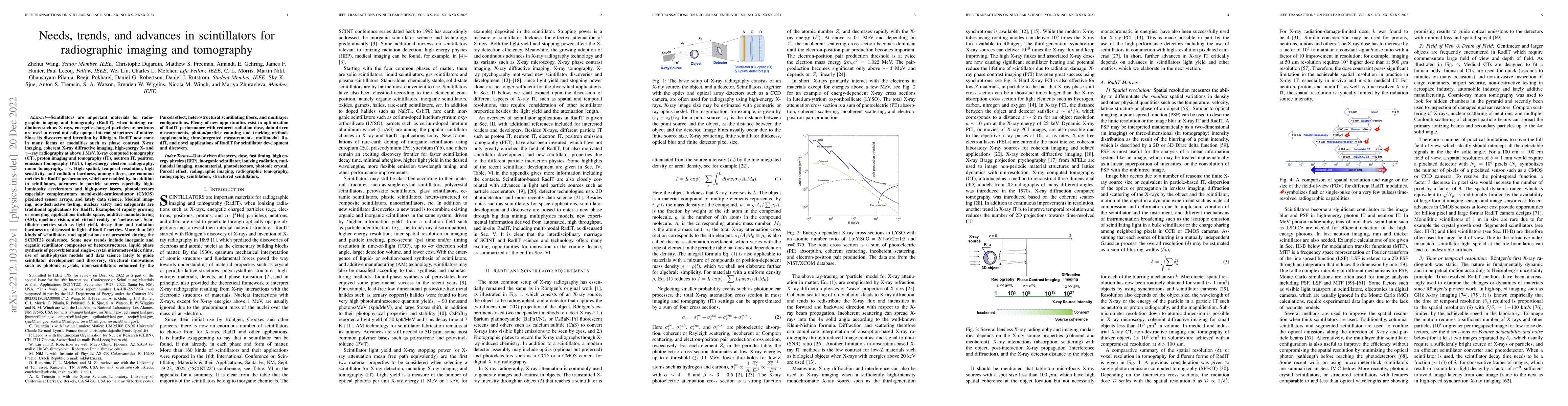 Thumbnail for Needs, trends, and advances in scintillators for radiographic imaging
  and tomography