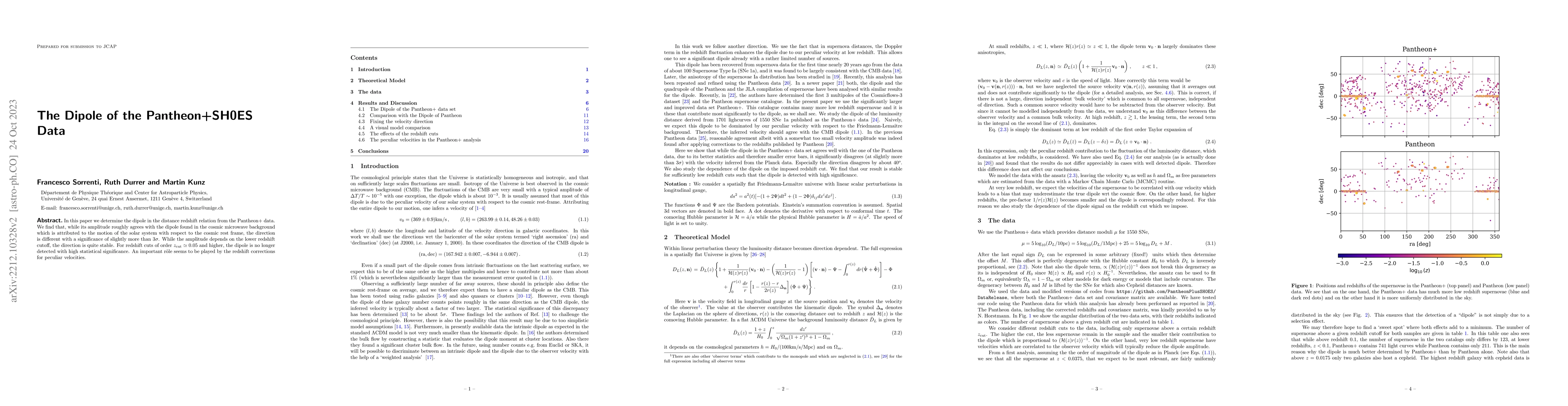 Thumbnail for The Dipole of the Pantheon+SH0ES Data