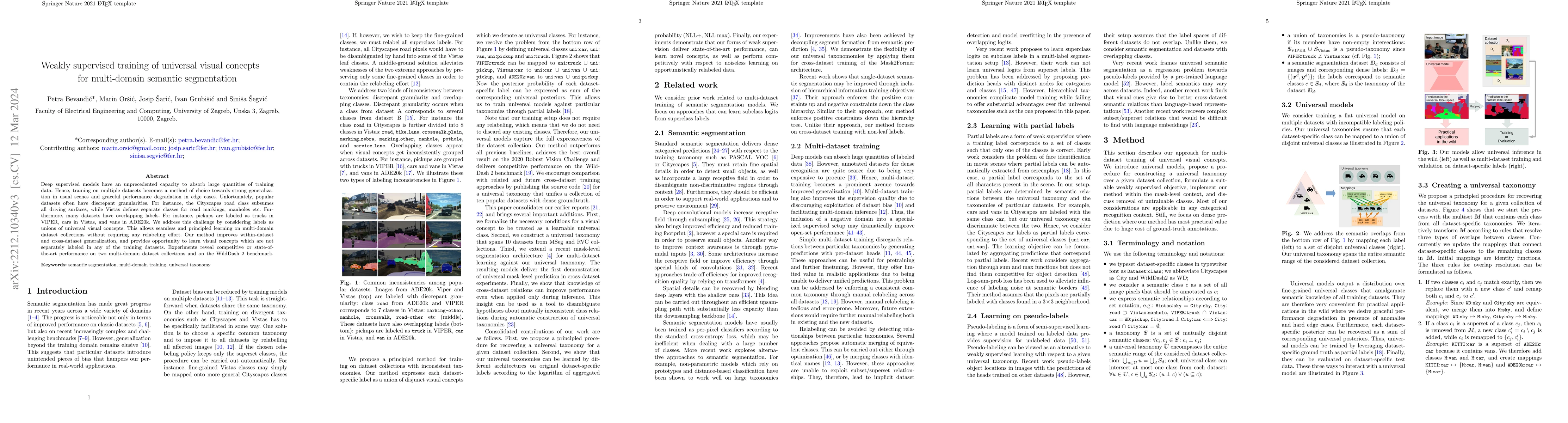 Thumbnail for Weakly supervised training of universal visual concepts for multi-domain
  semantic segmentation