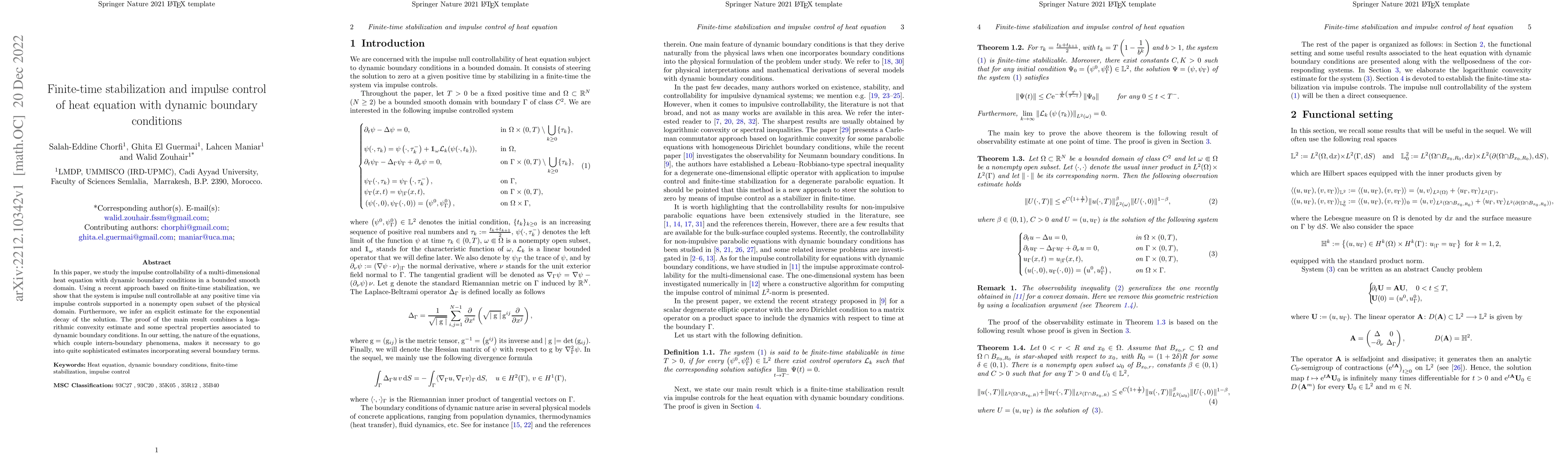 Thumbnail for Finite-time stabilization and impulse control of heat equation with
  dynamic boundary conditions