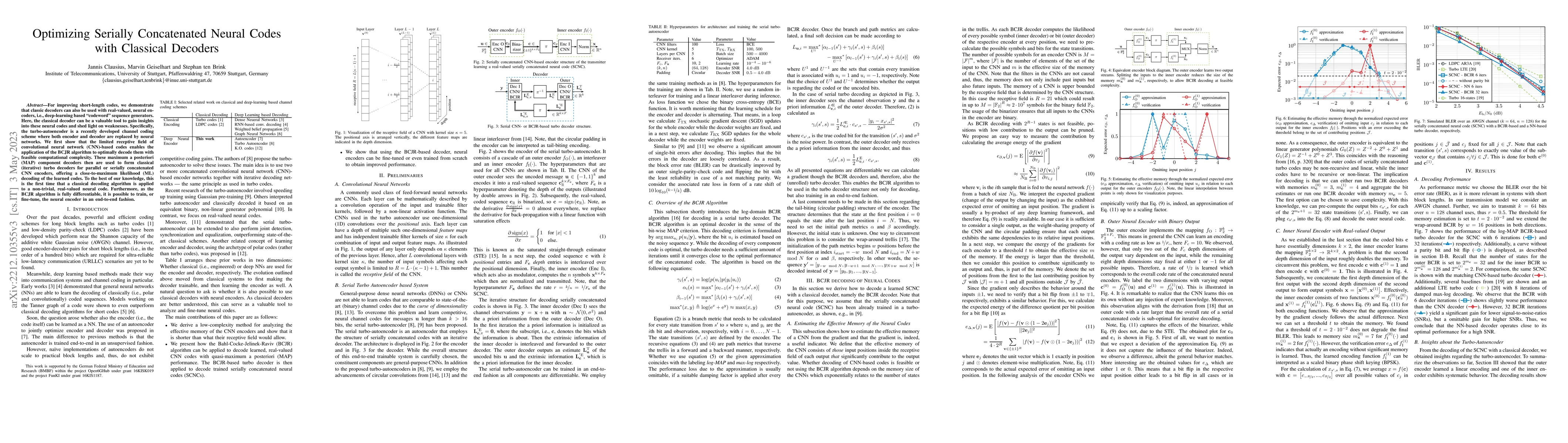 Thumbnail for Optimizing Serially Concatenated Neural Codes with Classical Decoders
