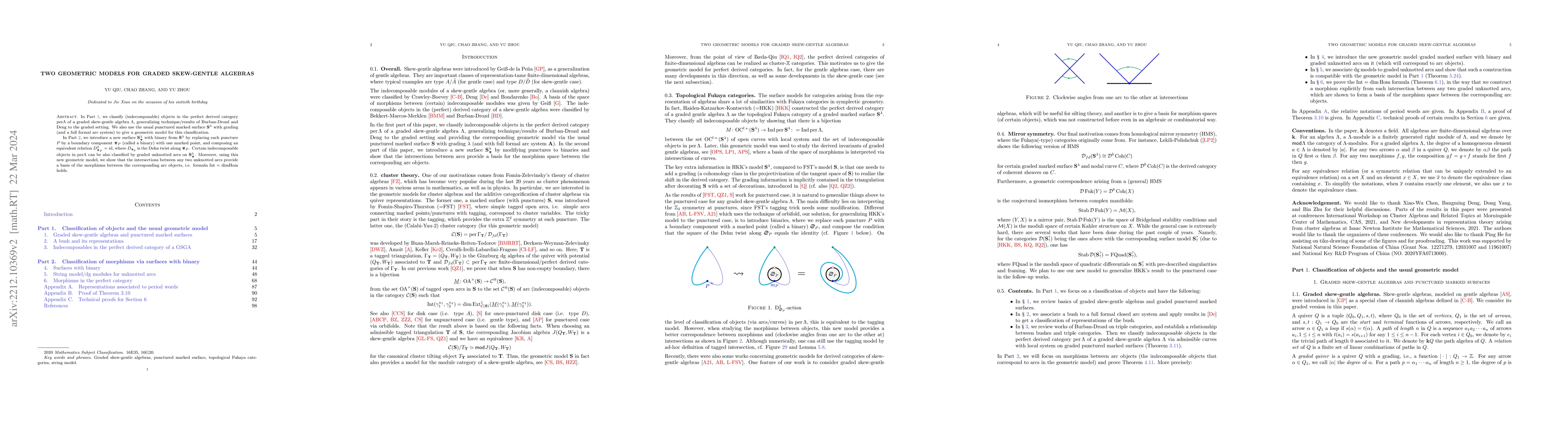 Thumbnail for Two geometric models for graded skew-gentle algebras