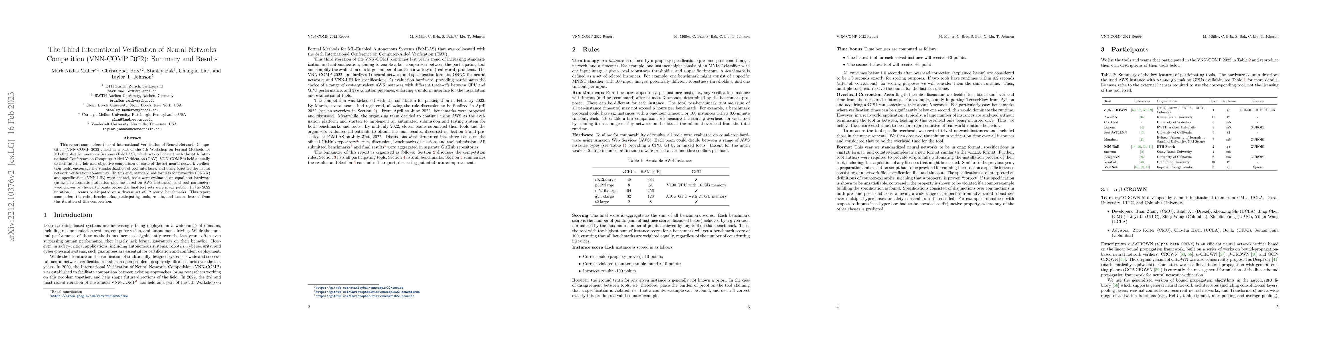 Thumbnail for The Third International Verification of Neural Networks Competition
  (VNN-COMP 2022): Summary and Results
