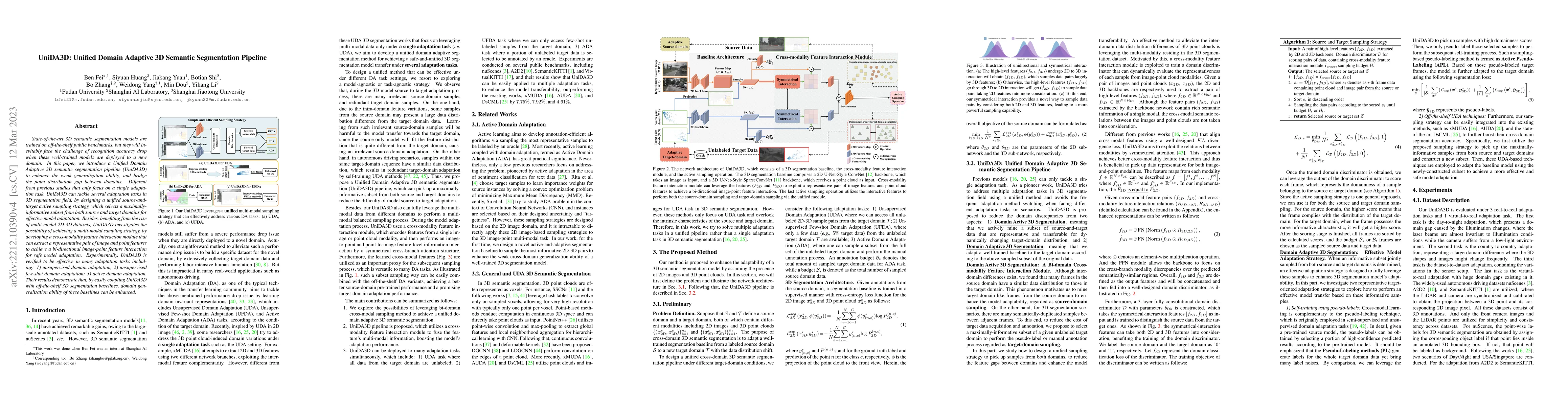 Thumbnail for UniDA3D: Unified Domain Adaptive 3D Semantic Segmentation Pipeline