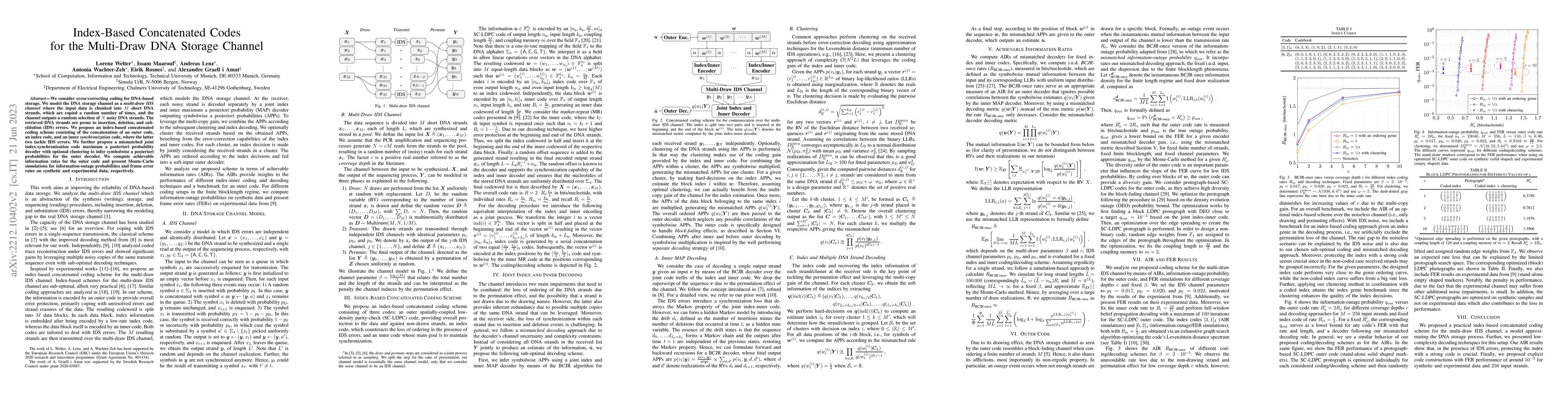 Thumbnail for Index-Based Concatenated Codes for the Multi-Draw DNA Storage Channel