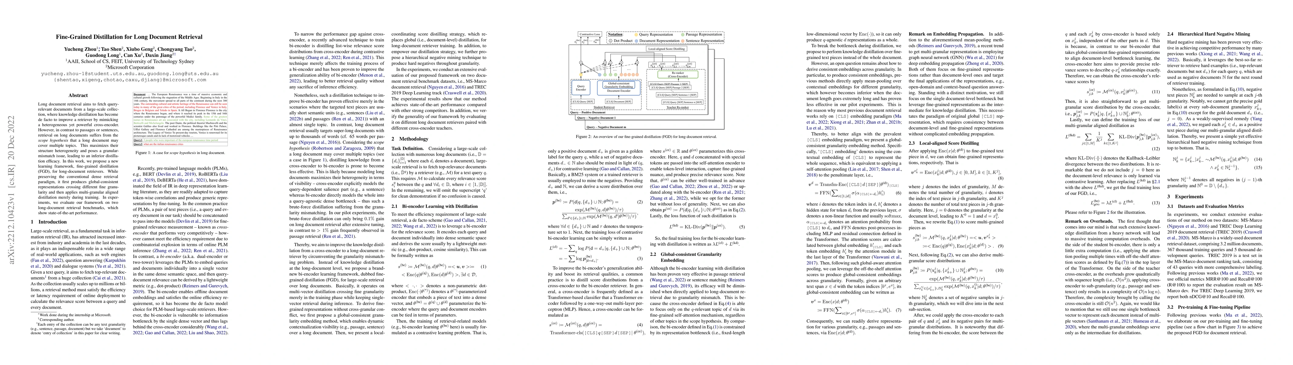 Thumbnail for Fine-Grained Distillation for Long Document Retrieval