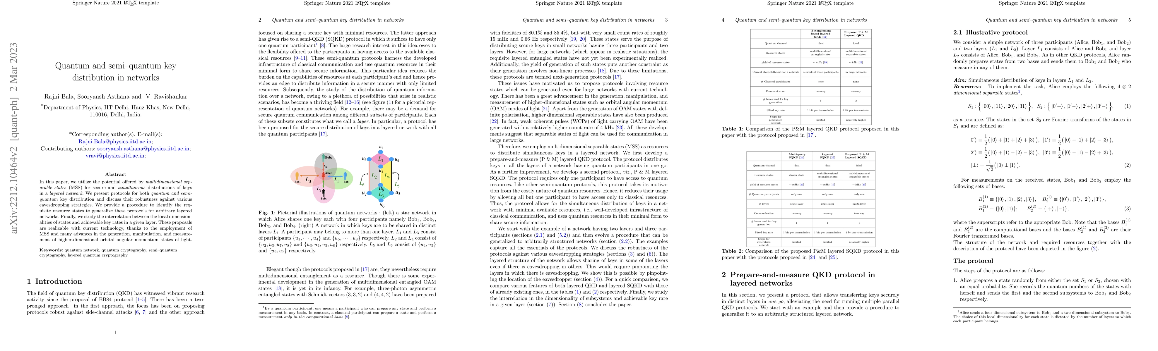 Thumbnail for Quantum and semi--quantum key distribution in networks