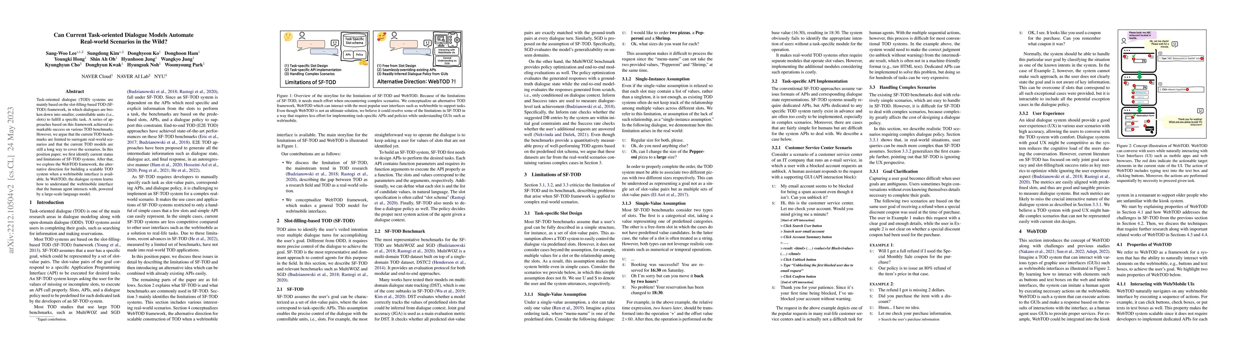 Thumbnail for Can Current Task-oriented Dialogue Models Automate Real-world Scenarios
  in the Wild?