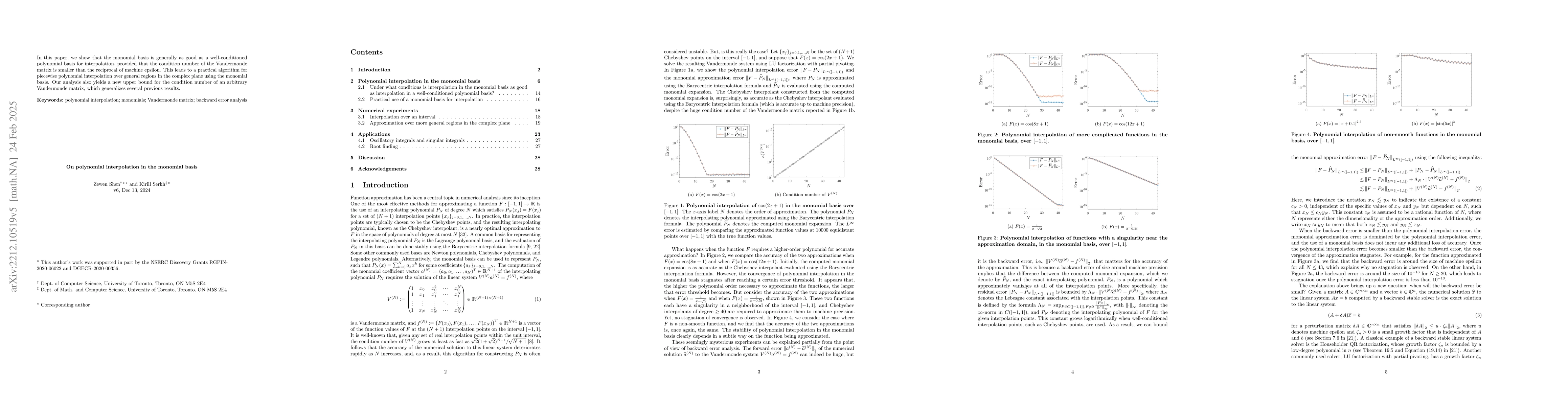 Thumbnail for On polynomial interpolation in the monomial basis