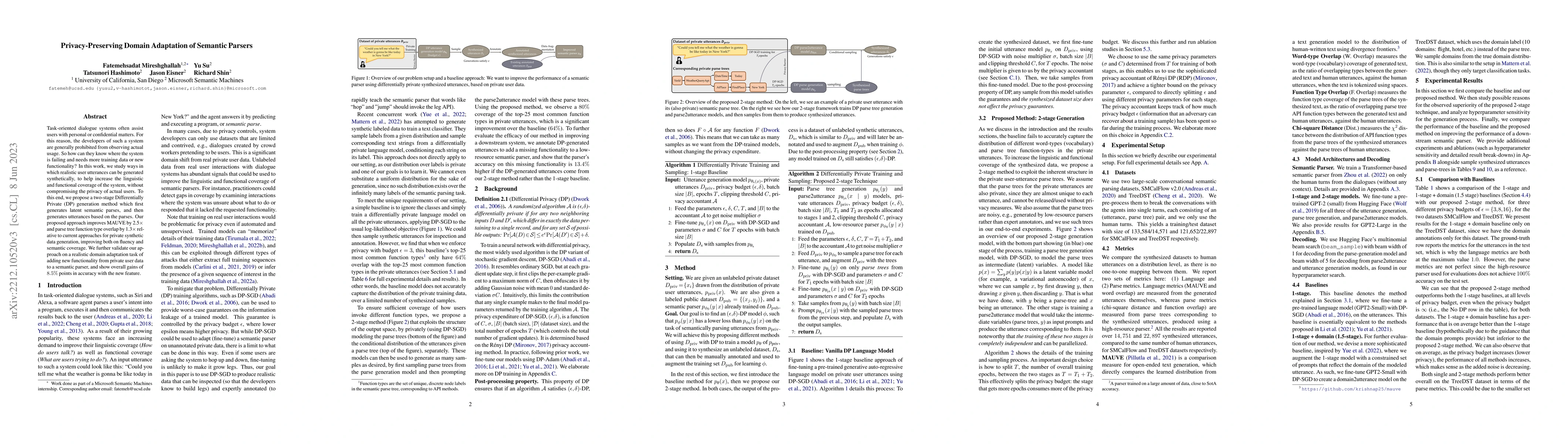 Thumbnail for Privacy-Preserving Domain Adaptation of Semantic Parsers