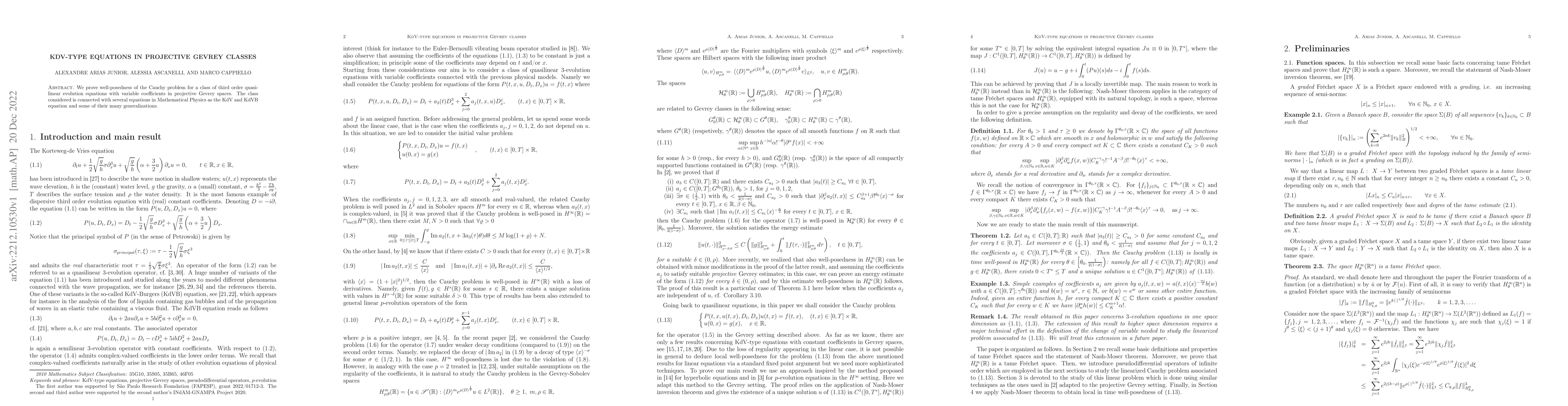Thumbnail for KdV-type equations in projective Gevrey classes