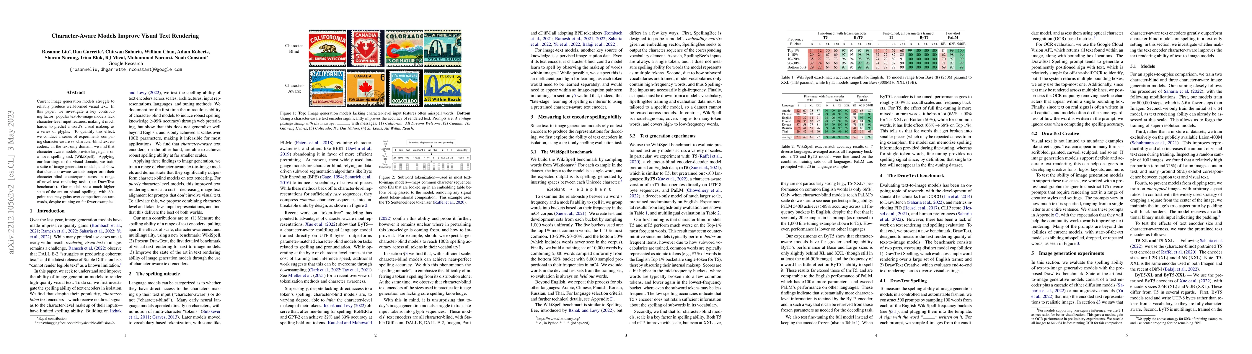 Thumbnail for Character-Aware Models Improve Visual Text Rendering