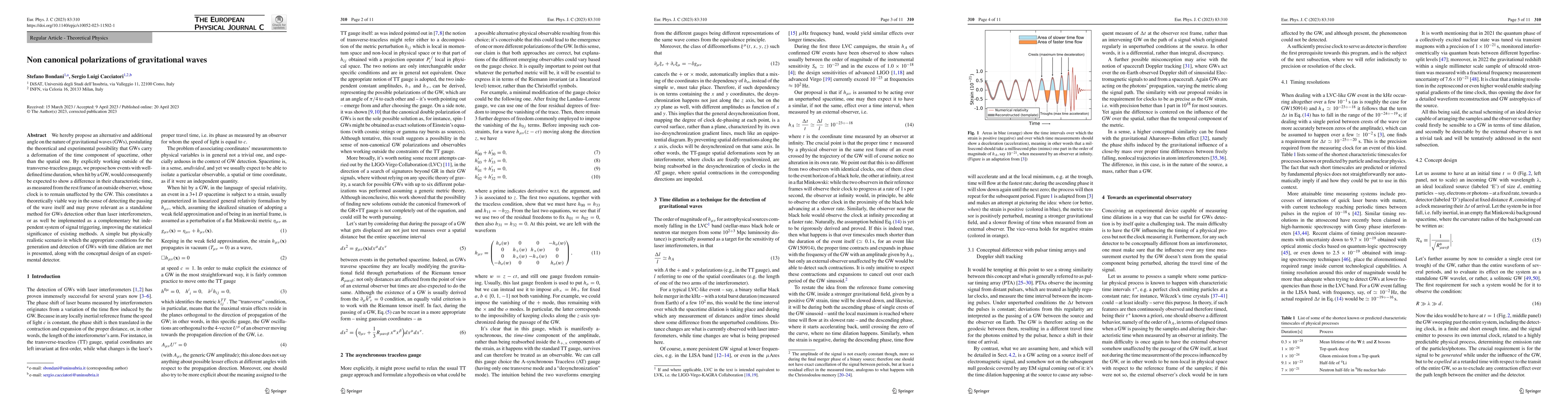Thumbnail for Non canonical polarizations of Gravitational Waves