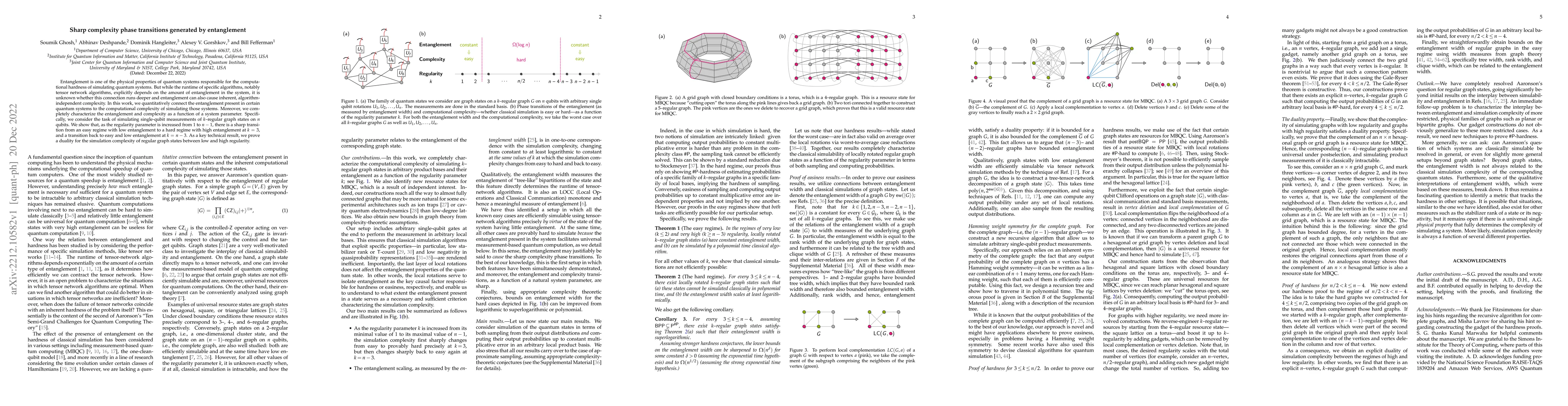 Thumbnail for Sharp complexity phase transitions generated by entanglement