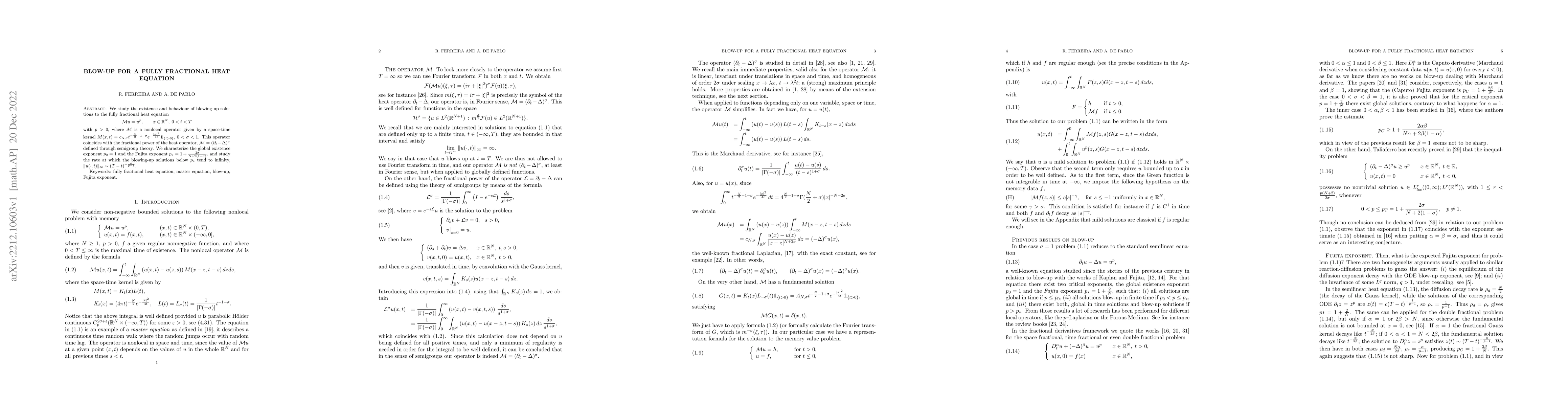 Thumbnail for Blow-up for a fully fractional heat equation