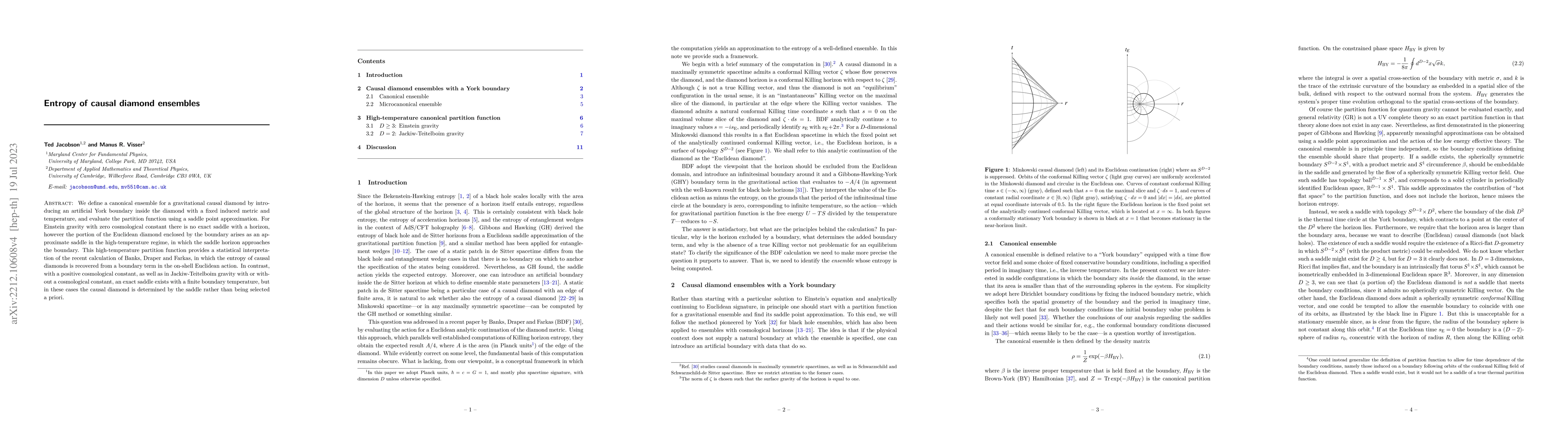Thumbnail for Entropy of causal diamond ensembles