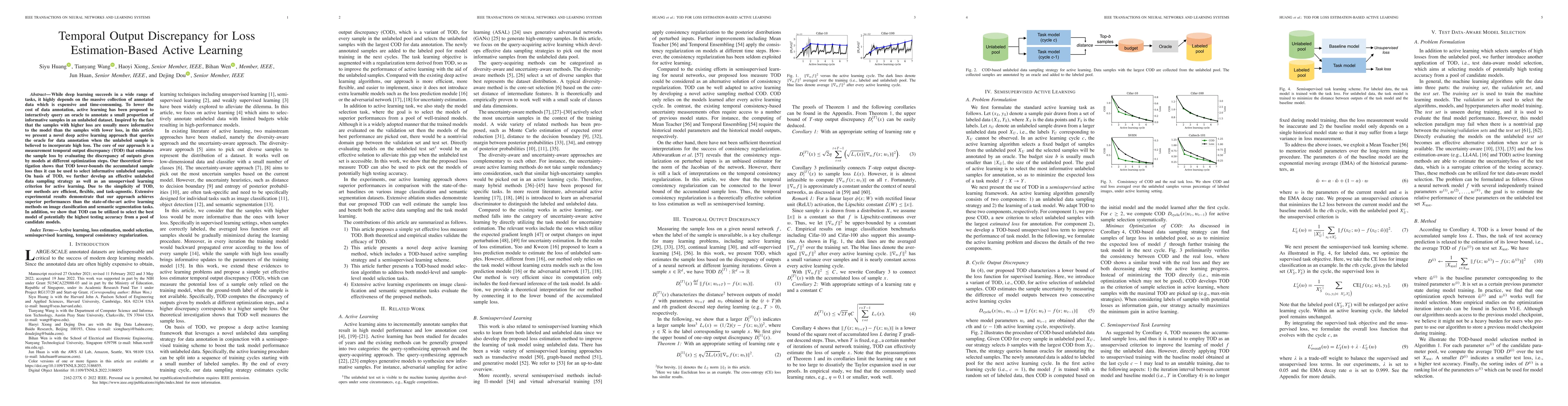Thumbnail for Temporal Output Discrepancy for Loss Estimation-based Active Learning