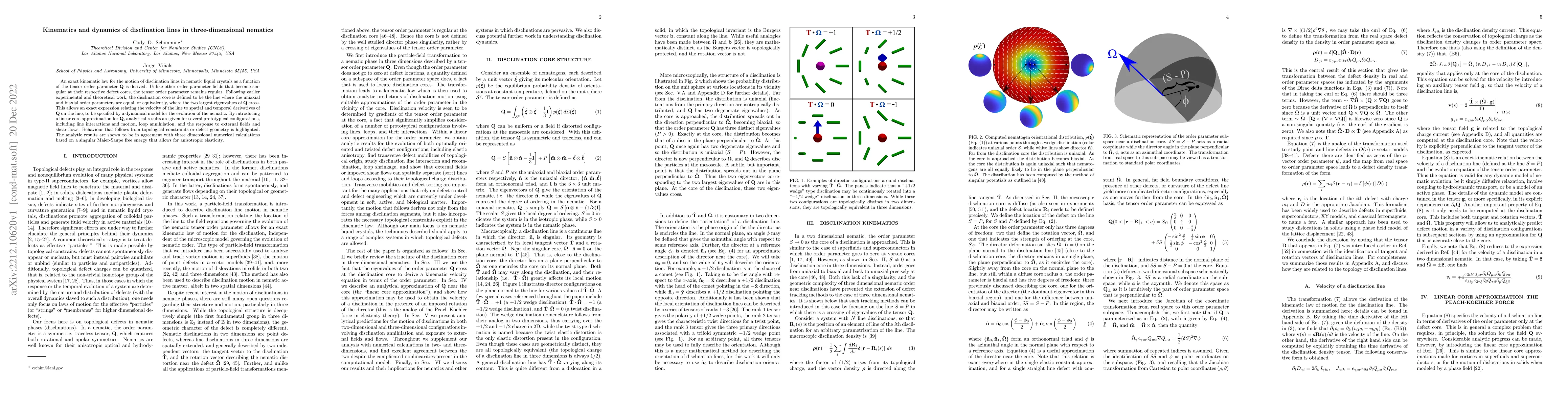 Thumbnail for Kinematics and dynamics of disclination lines in three-dimensional
  nematics