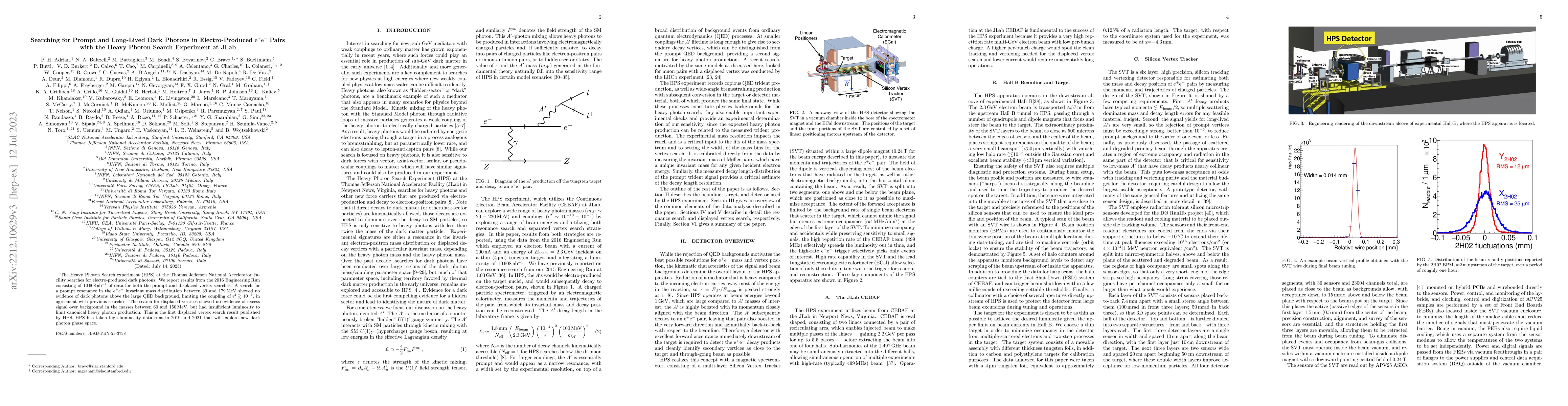 Thumbnail for Searching for Prompt and Long-Lived Dark Photons in Electro-Produced
  $e^+e^-$ Pairs with the Heavy Photon Search Experiment at JLab