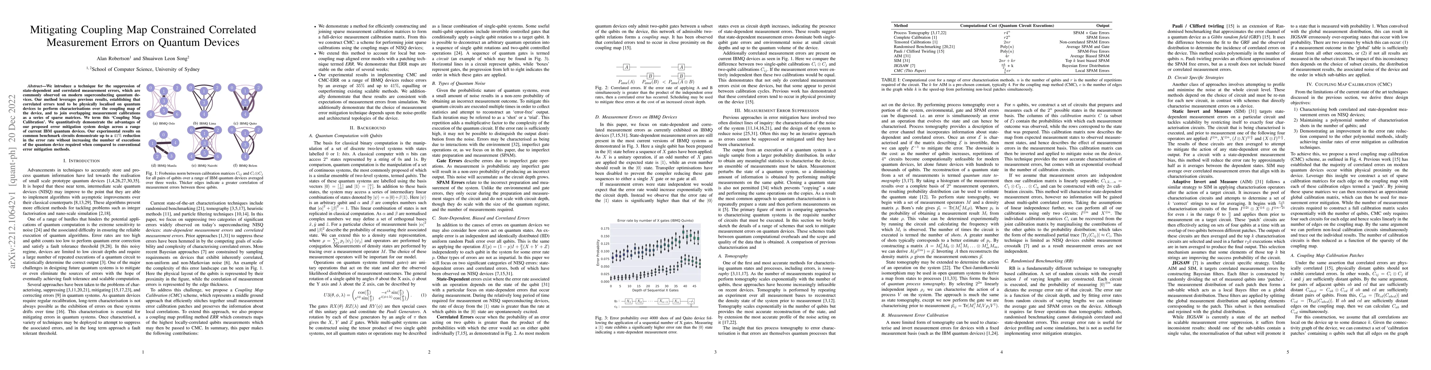 Thumbnail for Mitigating Coupling Map Constrained Correlated Measurement Errors on
  Quantum Devices