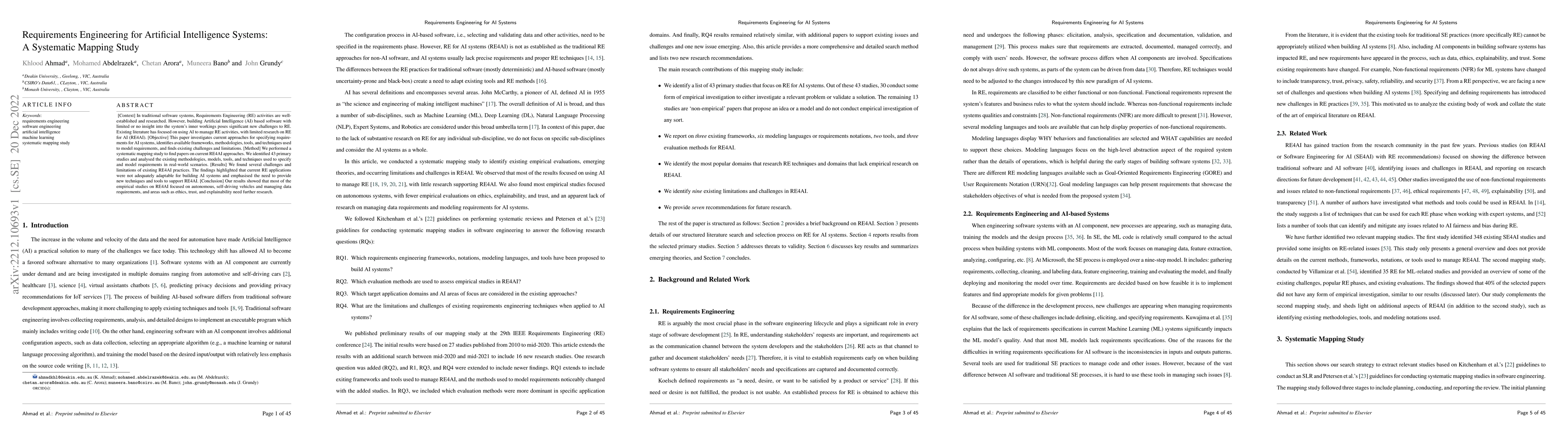 Thumbnail for Requirements Engineering for Artificial Intelligence Systems: A
  Systematic Mapping Study