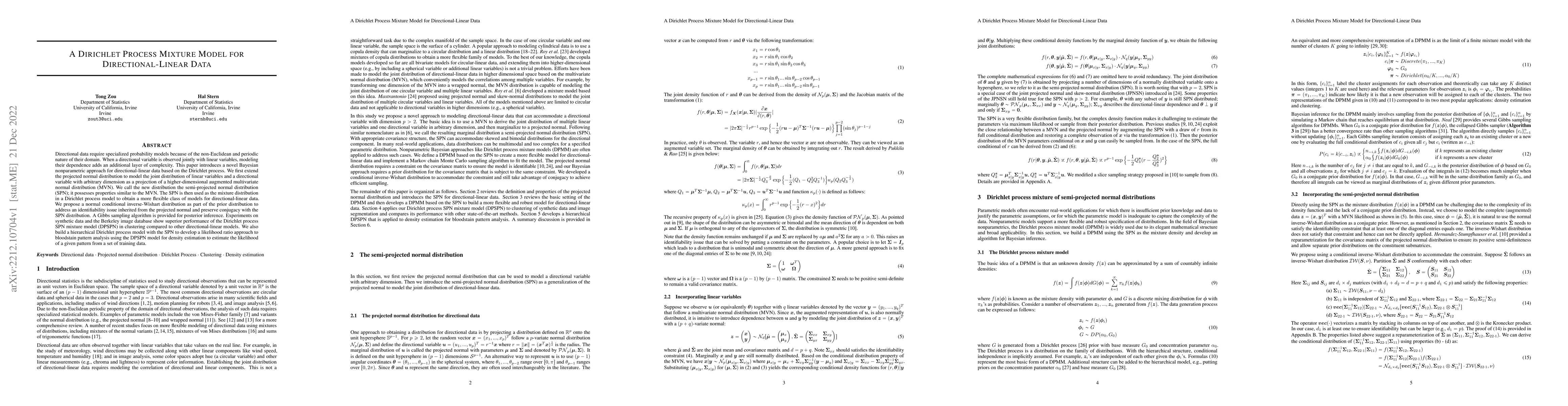 Thumbnail for A Dirichlet Process Mixture Model for Directional-Linear Data