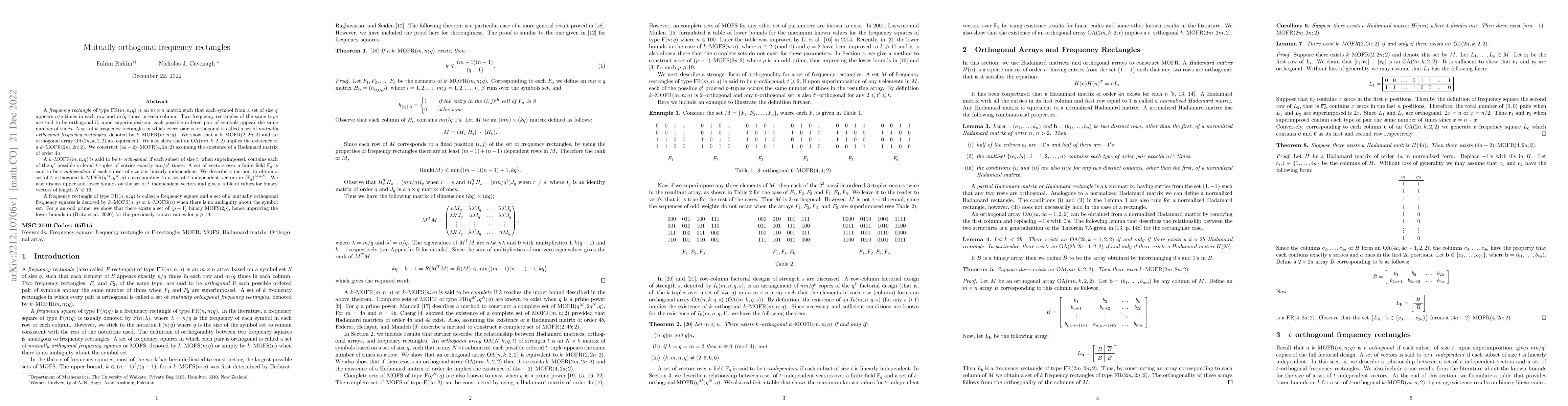 Thumbnail for Mutually orthogonal frequency rectangles