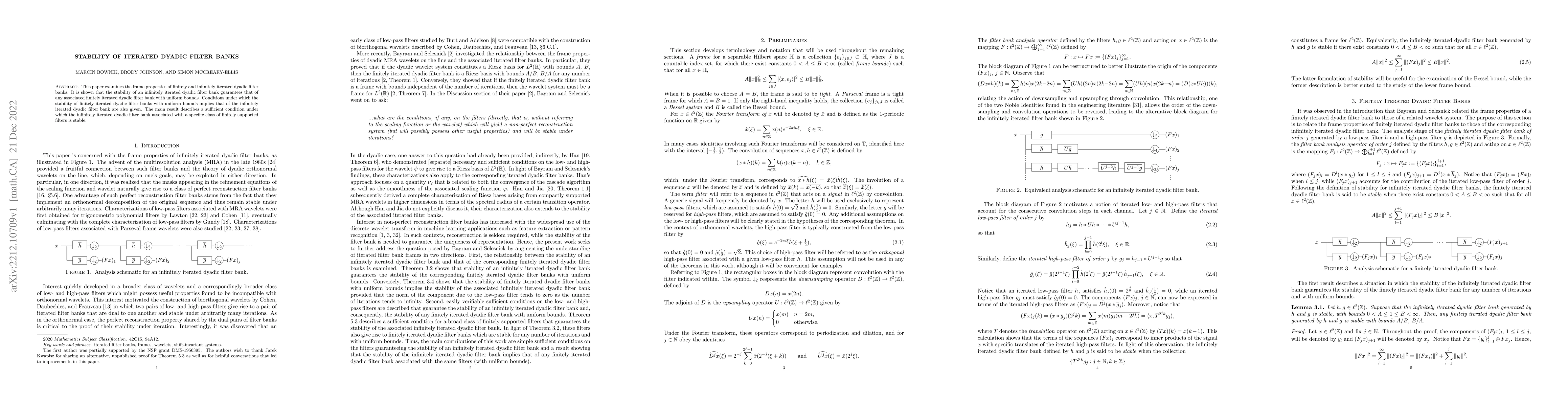 Thumbnail for Stability of iterated dyadic filter banks