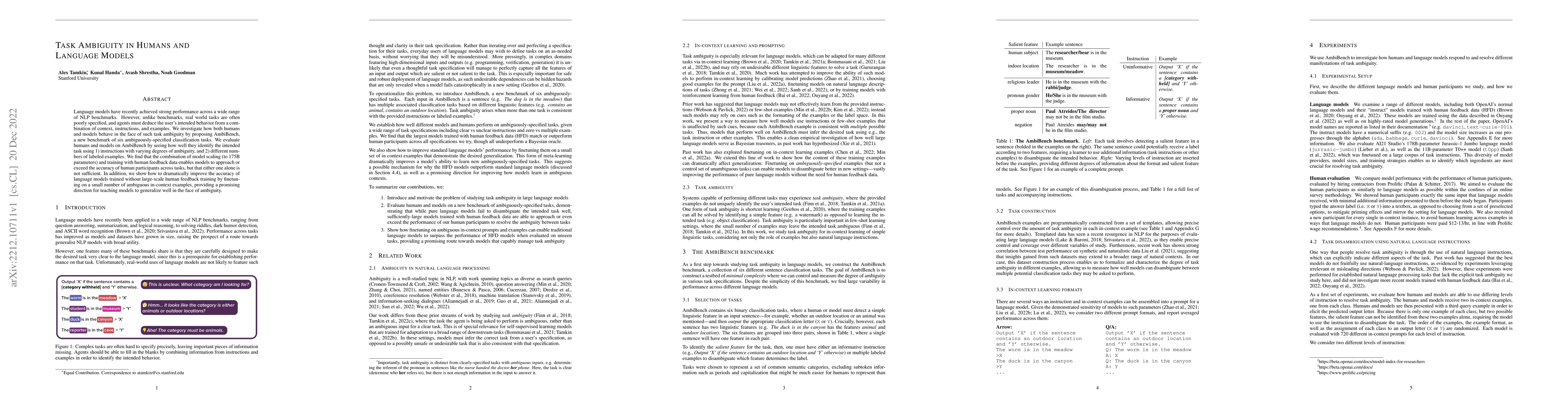 Thumbnail for Task Ambiguity in Humans and Language Models