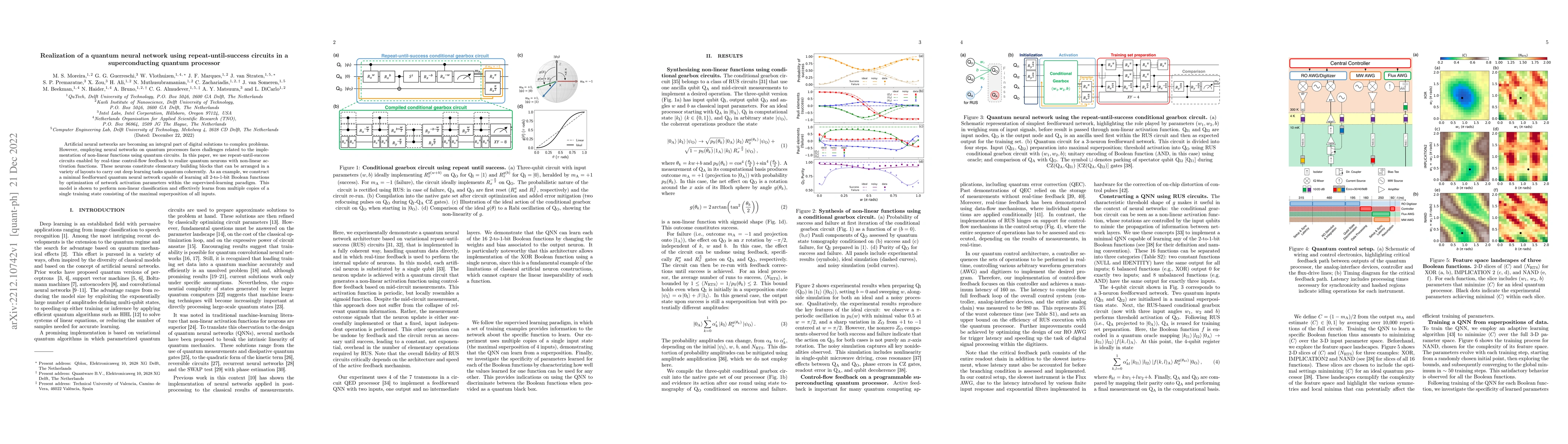 Thumbnail for Realization of a quantum neural network using repeat-until-success
  circuits in a superconducting quantum processor