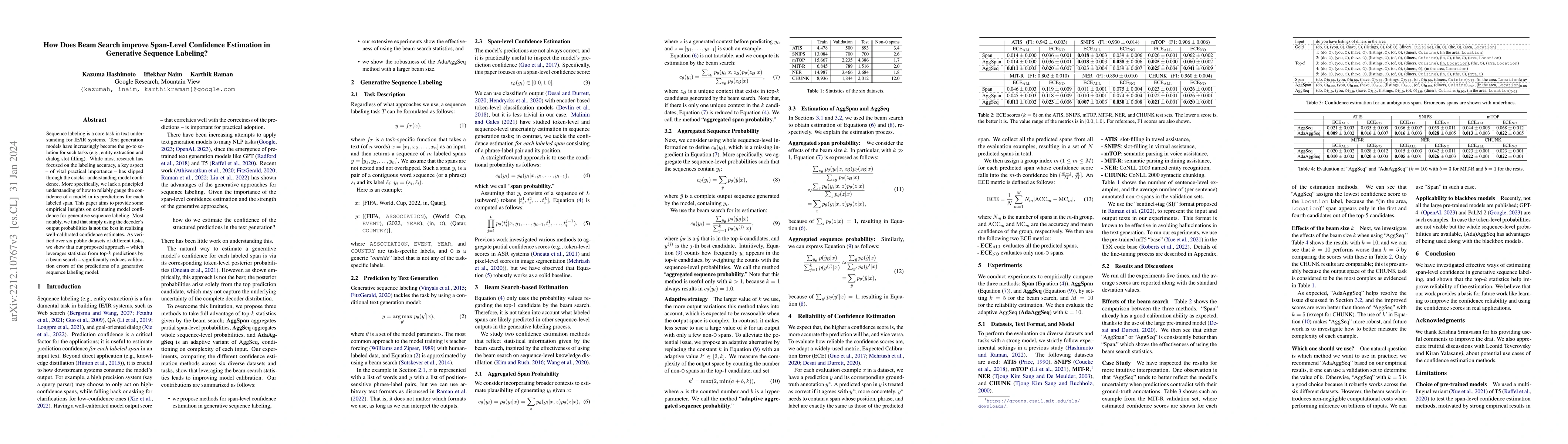 Thumbnail for How Does Beam Search improve Span-Level Confidence Estimation in
  Generative Sequence Labeling?