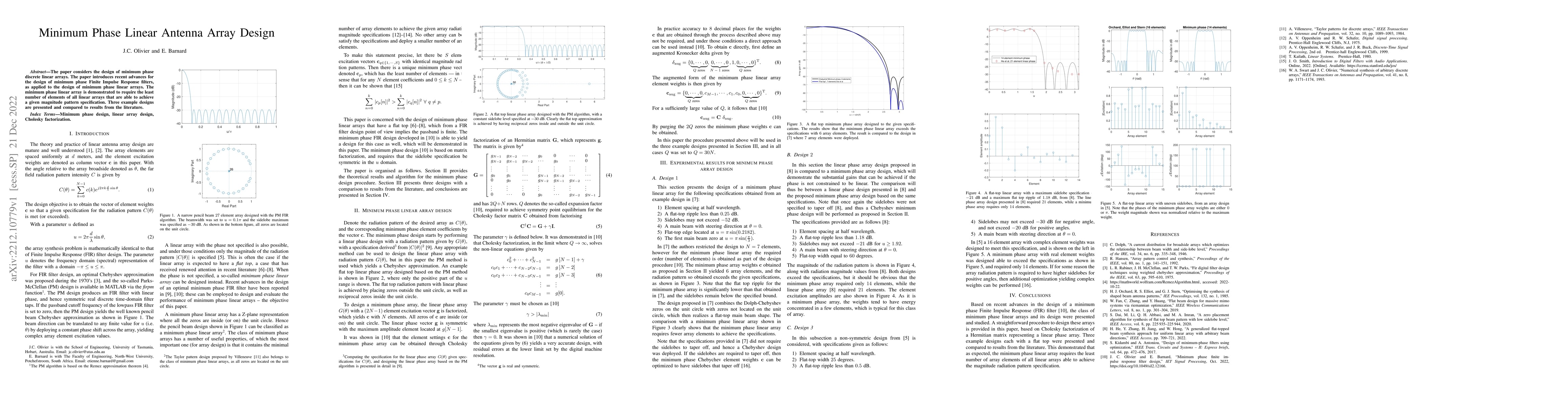Thumbnail for Minimum Phase Linear Antenna Array Design