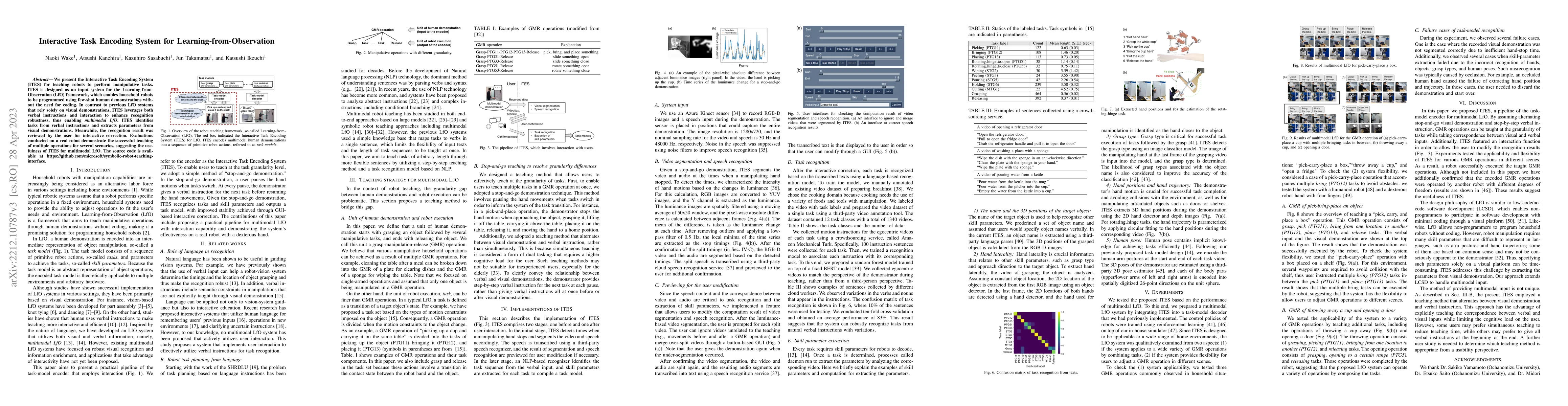 Thumbnail for Interactive Task Encoding System for Learning-from-Observation