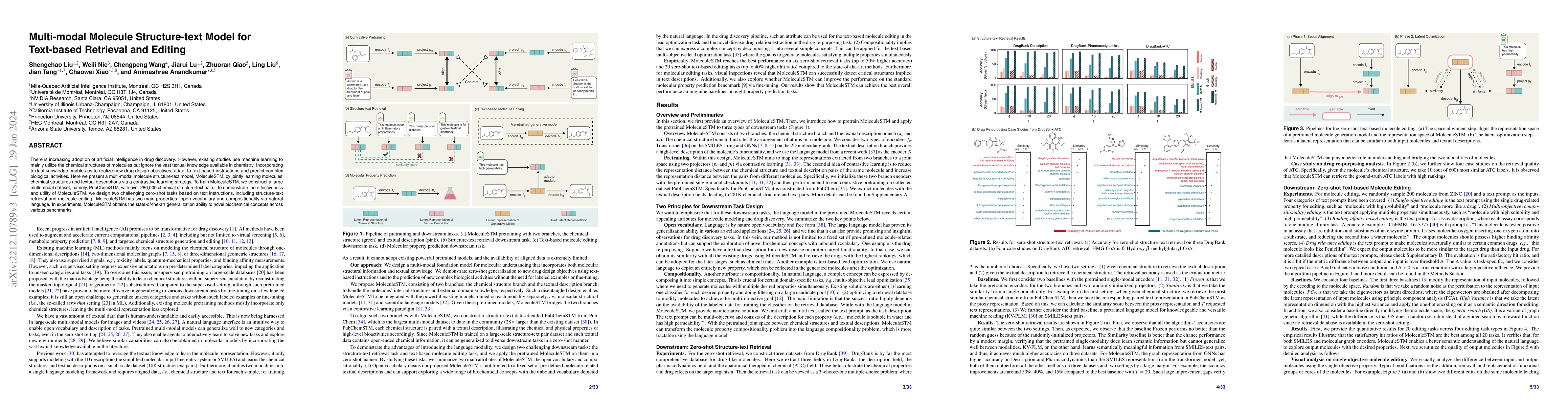 Thumbnail for Multi-modal Molecule Structure-text Model for Text-based Retrieval and
  Editing