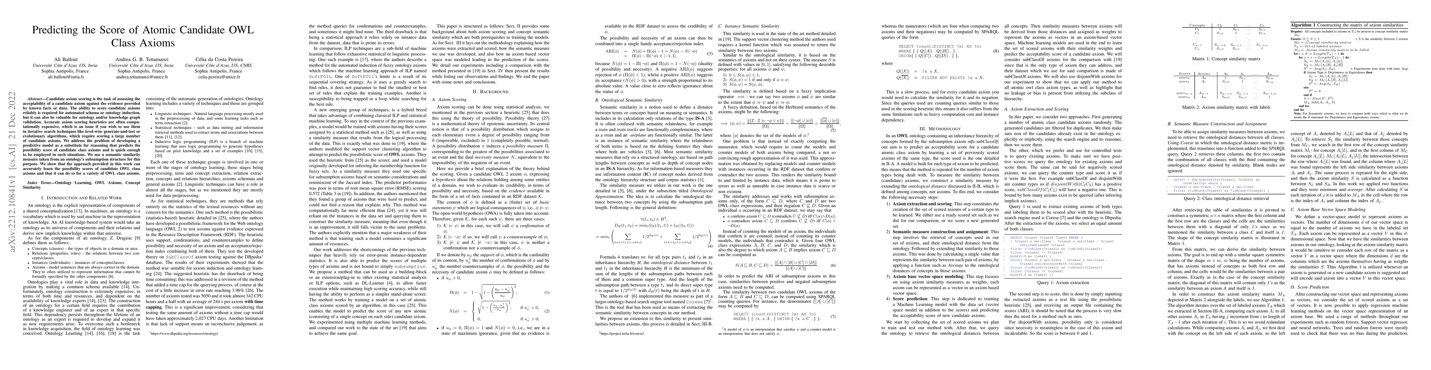 Thumbnail for Predicting the Score of Atomic Candidate OWL Class Axioms