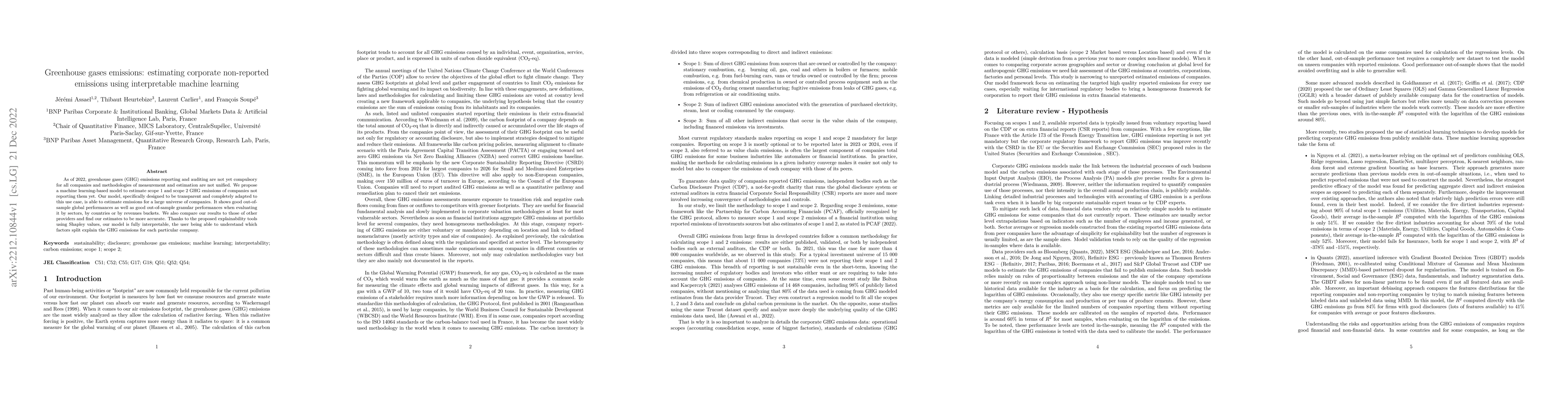 Thumbnail for Greenhouse gases emissions: estimating corporate non-reported emissions
  using interpretable machine learning