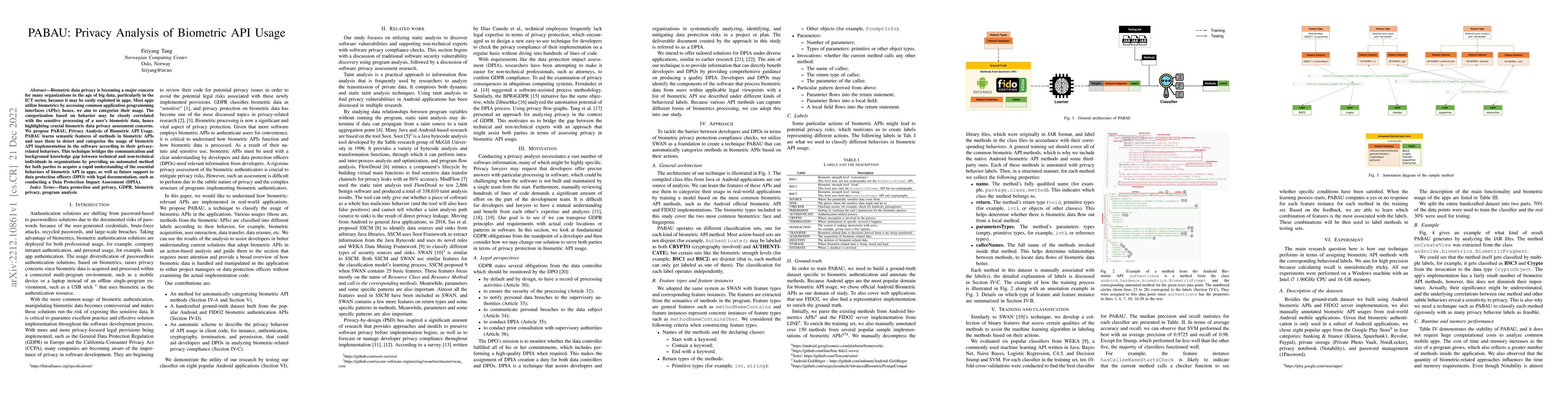 Thumbnail for PABAU: Privacy Analysis of Biometric API Usage