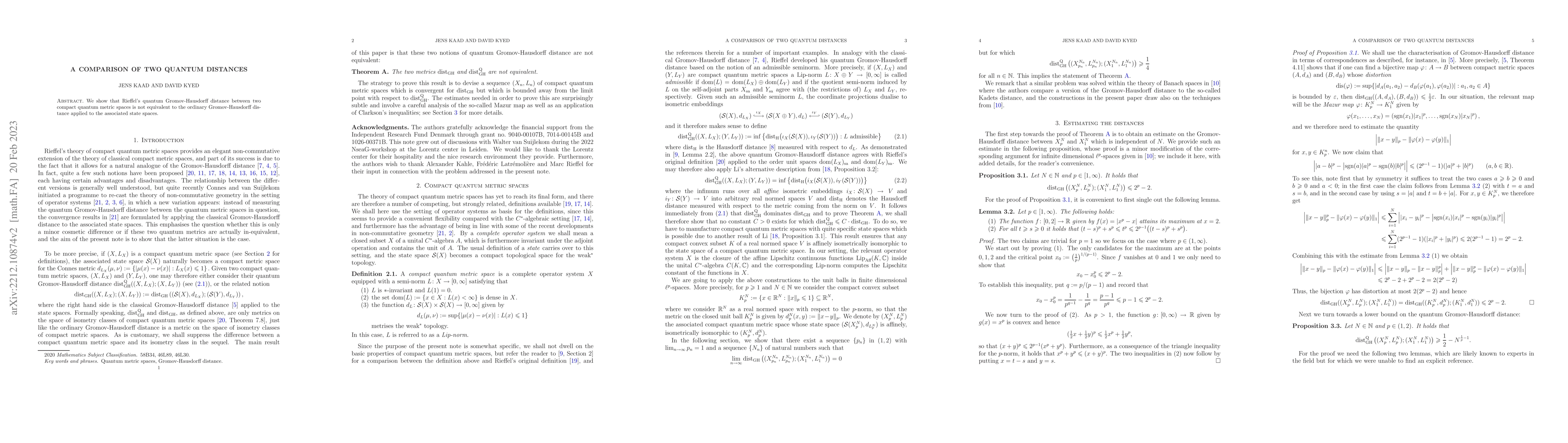 Thumbnail for A comparison of two quantum distances